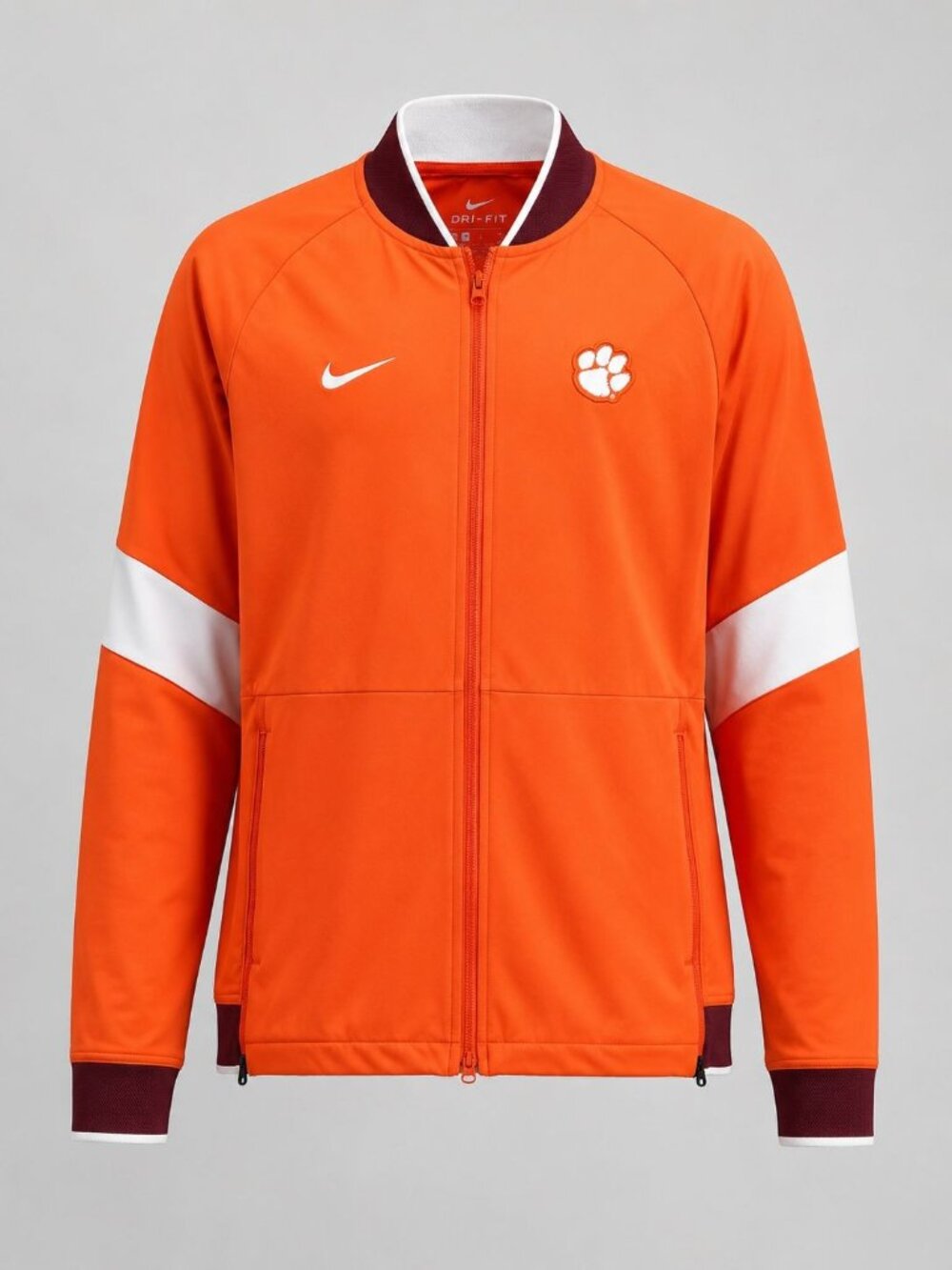 Nike Clemson Tigers Men's Medium Jacket Orange Dri-Fit Therma Full Zip NWT